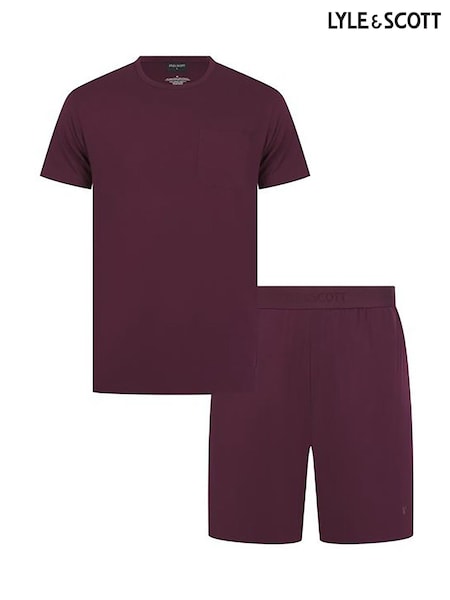 Lyle & Scott Red Lorenzo Sleep Shorts Set (Y06171) | £48