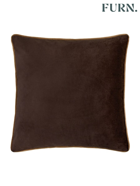 Furn Chocolate Caramel Meridian Velvet Cushion (Y06473) | £15