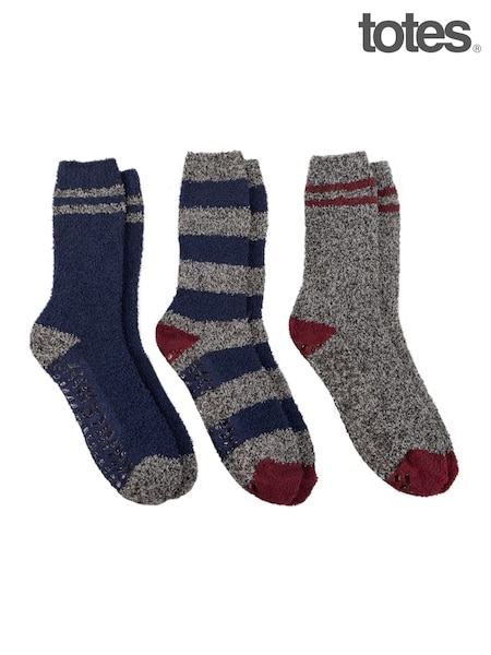Totes Blue Toasties Mens Super Soft Cosy Socks Pack (Y06585) | £20
