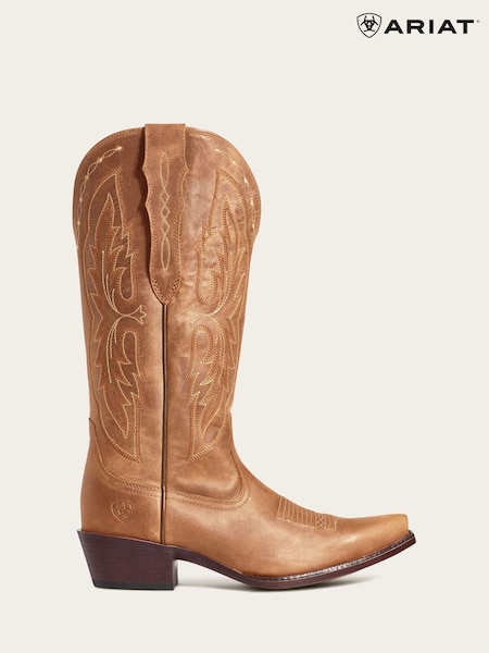 Ariat Womens Heritage X Toe Elastic Calf Brown Boots (Y06615) | £200
