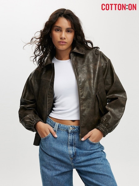 Cotton On Brown Kai Bomber Jacket (Y06661) | £80