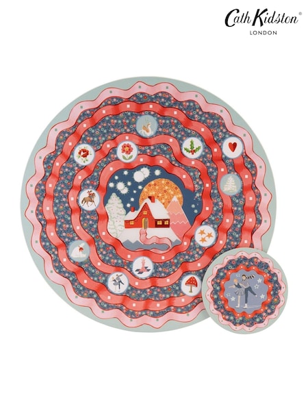 Cath Kidston Blue Christmas Journey Placemats & Coasters Set Of 4 (Y06756) | £22