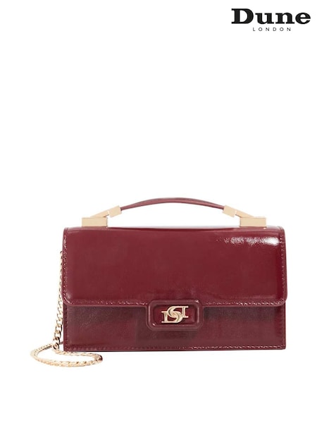 Dune London Red Skilled Top Handle Micro Bag (Y06781) | £79