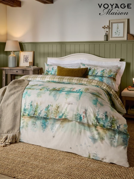 Voyage Maison Forest Green Wilderness Duvet Cover Set (Y06812) | £35 - £68