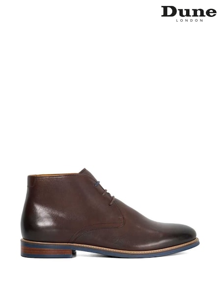 Dune London Red Millers Contrast Sole Chukka Boots (Y06815) | £129