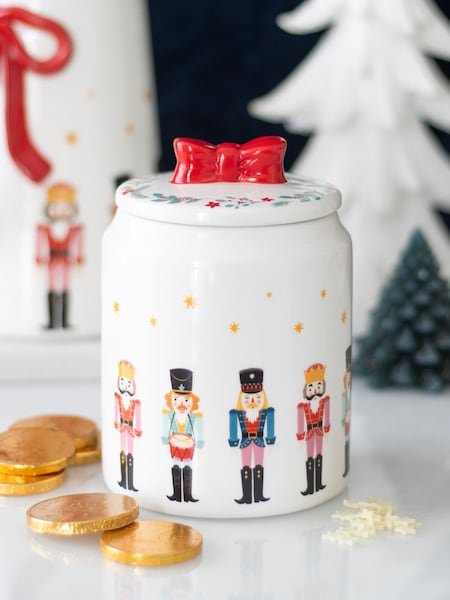 Something Different White Nutcracker Storage Jar with Bow (Y06831) | £17