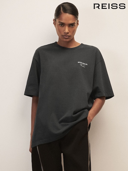 Reiss Black Principal Reiss | Royal Ballet Logo Unisex Fit T-Shirt (Y06899) | £78