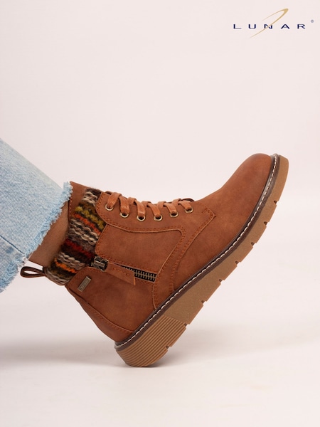 Lunar California Wide Fit Brown Boots (Y06986) | £70