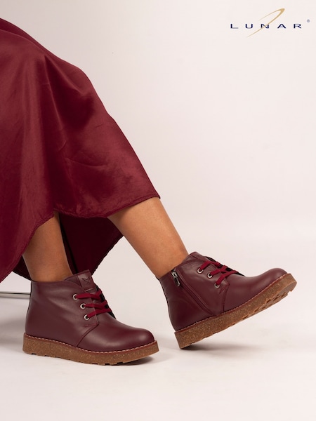 Lunar Red Claire III  Leather Ankle Boots (Y06999) | £80