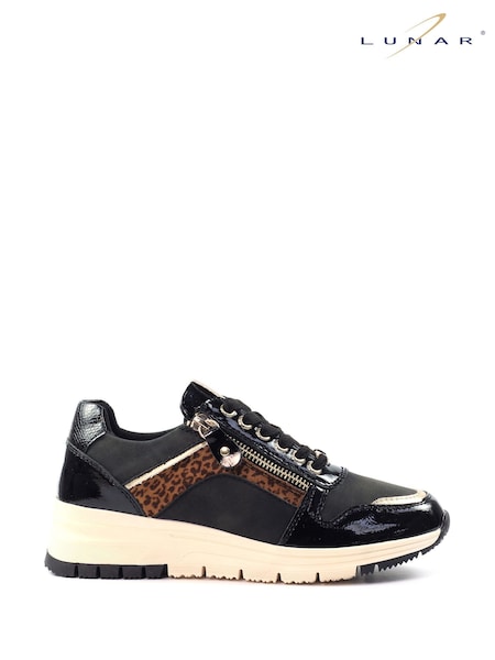 Lunar Kennedy Black Trainers (Y07043) | £55