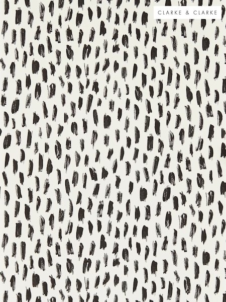 Clarke and Clarke Ivory or Noir Loxley Metropolitan A4 Wallpaper Sample (Y07099) | £1