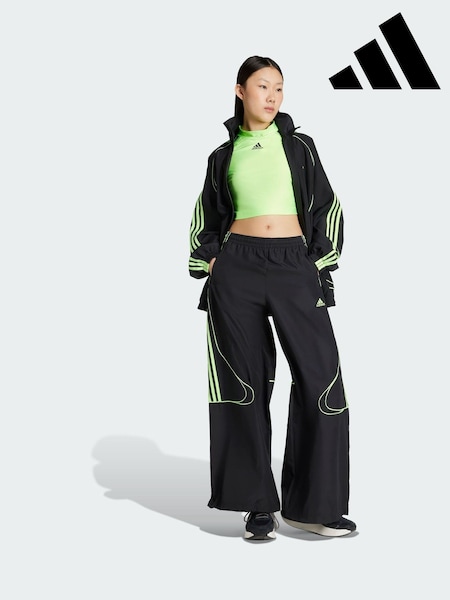 adidas Originals Black Teamgeist Adicolor Oversized Woven Track Jacket (Y07143) | £90