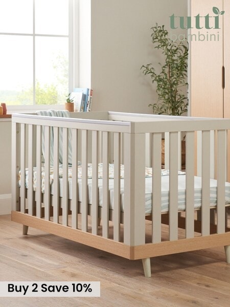 Tutti Bambini Light Oak White Sand Hygge Cot Bed (Y07285) | £269