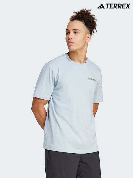 adidas Terrex Blue Polygiene Graphic T-Shirt (Y07362) | £38