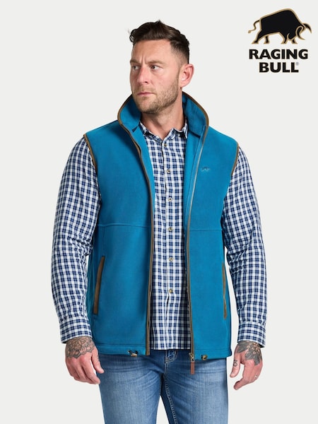 Raging Bull Blue Classic Fleece Gilet (Y07740) | £90 - £100