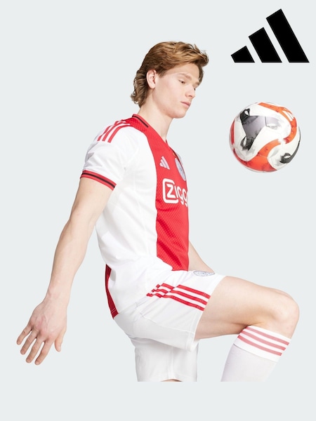 adidas White Ajax Amsterdam 25/26 Home Jersey (Y07769) | £85