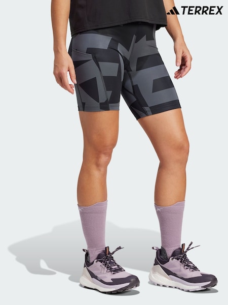 adidas Terrex Grey Multi 8-Inch Tight Shorts Printed (Y07975) | £55