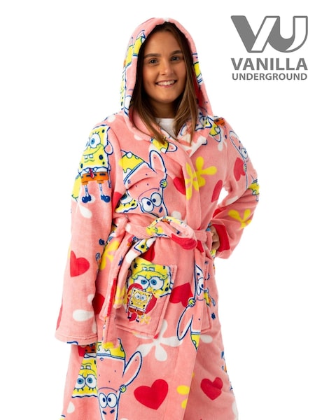 Vanilla Underground Pink Hooded Bath Robe (Y08116) | £42