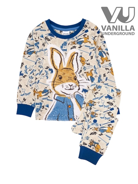 Vanilla Underground Blue Long Sleeve Leg Pyjamas Set (Y08121) | £16