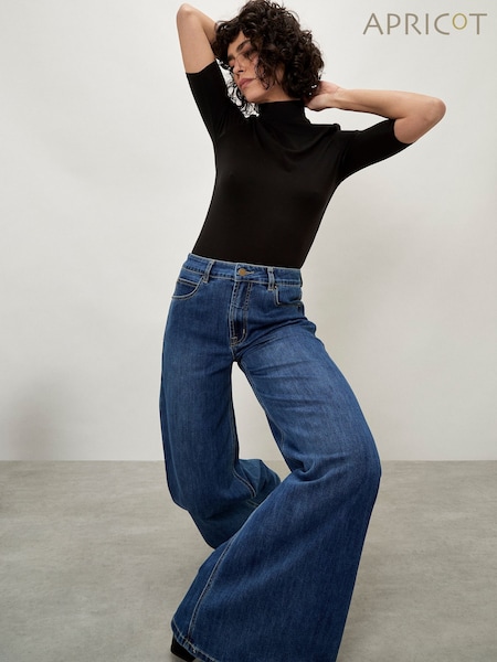 Apricot Blue Zana Wide Leg Jeans (Y08190) | £52