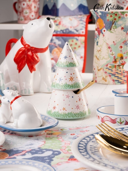 Cath Kidston Green Christmas Tree Condiment Pot (Y08223) | £20