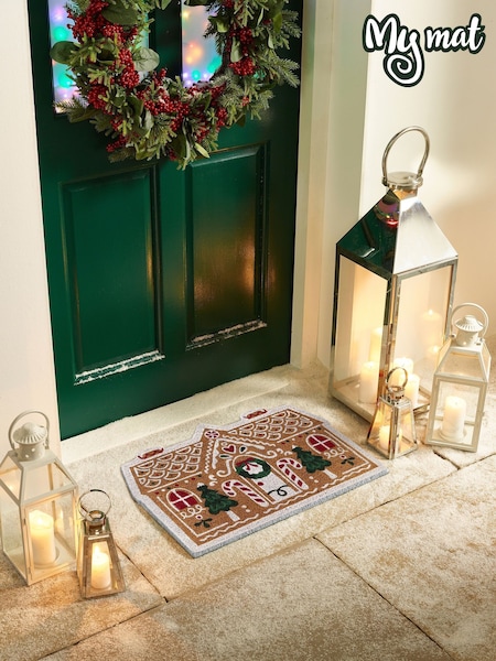 My Mat Natural Gingerbread Cottage Coir Doormat (Y08573) | £20