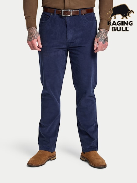 Raging Bull Blue Corduroy Trouser (Y08717) | £75