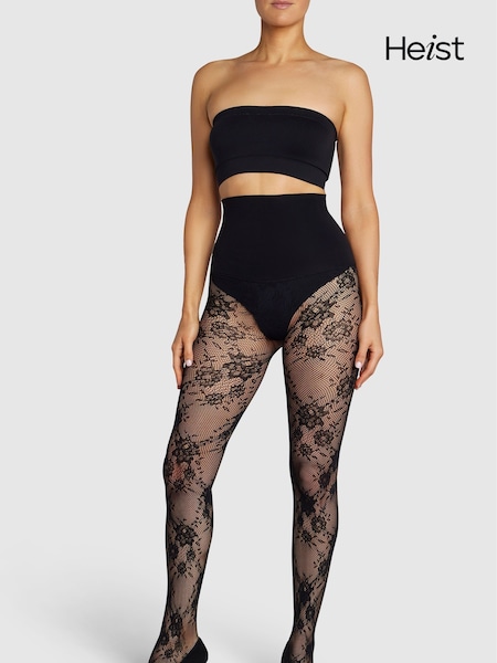 Heist The Floral Lace Black Tights (Y08741) | £35