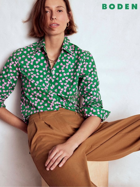 Boden Green Sienna Cotton Shirt (Y08769) | £65