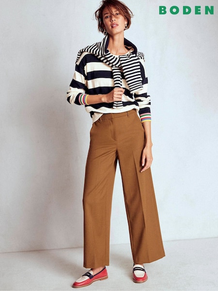Boden Blue Lara Relaxed Cotton Jumper (Y08828) | £75