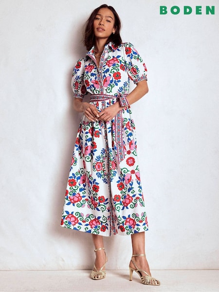 Boden Blue Alexa Maxi Shirt Dress (Y08861) | £139
