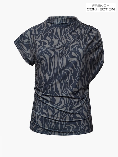 French Connection Green Zaria Zina Jersey Top (Y08955) | £39