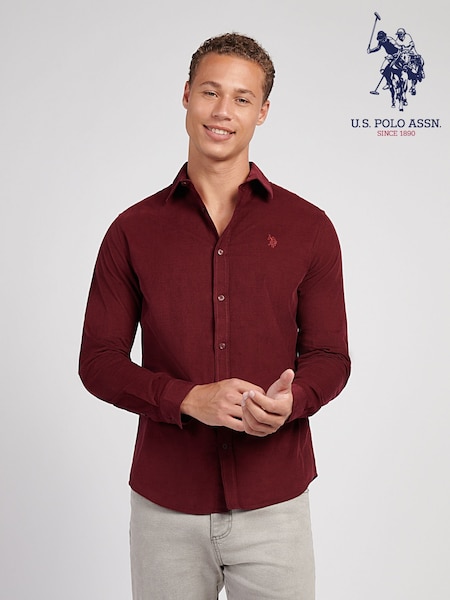 U.S. Polo Assn. Purple Textured Corduroy Shirt (Y09173) | £75