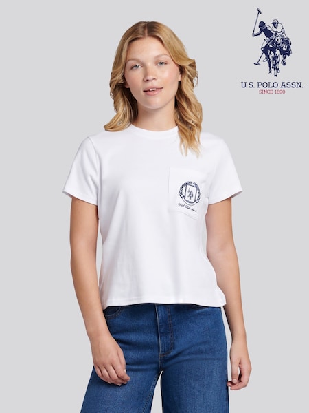 U.S. Polo Assn. White Wreath Graphic T-Shirt (Y09251) | £30