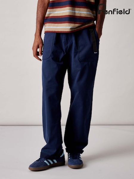 Penfield Blue Felton Trousers (Y09255) | £65