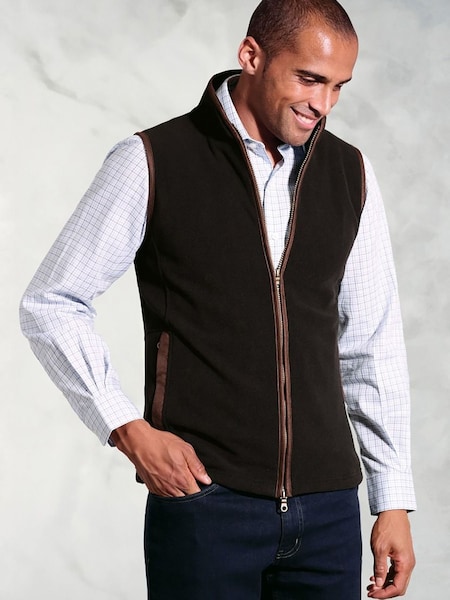 Brook Taverner Brown Fleece Gilet (Y09284) | £50