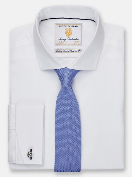 Brook Taverner White Single Cuff Shirt (Y09286) | £50