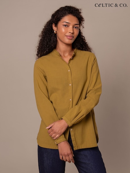 Celtic & Co. Green Textured Pleat Back Shirt (Y09343) | £99