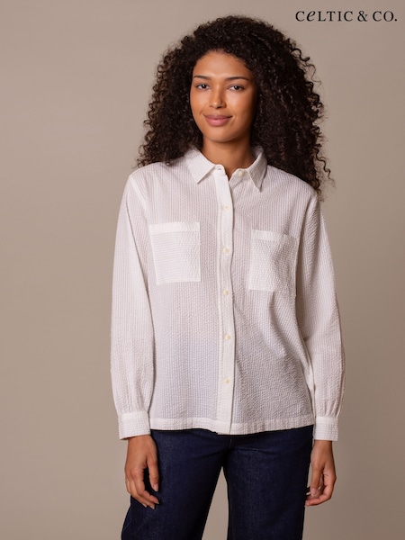 Celtic & Co. Side Split Cotton Shirt (Y09359) | £99