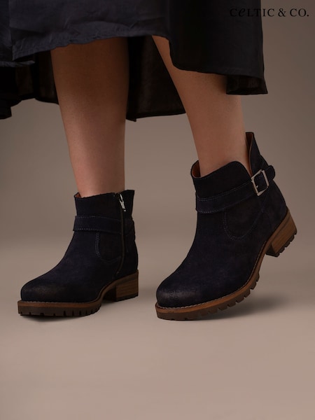Celtic & Co. Blue Strap Detail Ankle Boots (Y09361) | £169