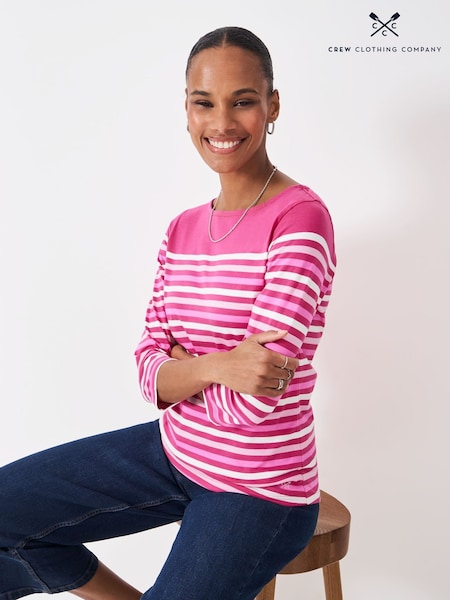 Crew Clothing Company Red Essential Breton T-Shirt (Y09428) | £29