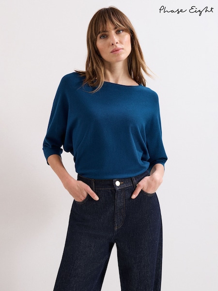 Phase Eight Blue Cristine Knit Jumper (Y09658) | £49