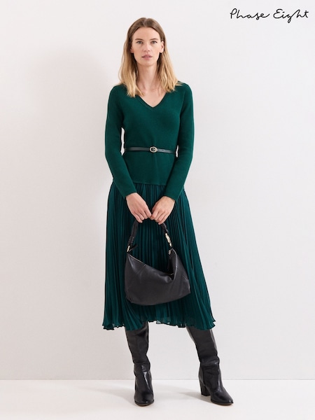 Phase Eight Green Kai Dress (Y09677) | £129
