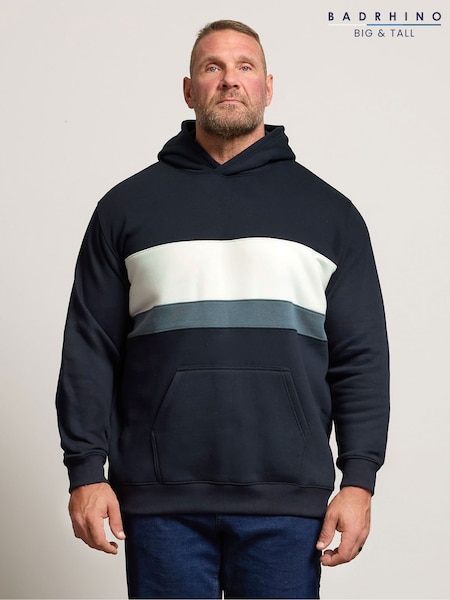 BadRhino Big & Tall Blue Cut and Sew Hoodie (Y09701) | £34