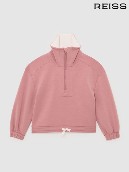 Reiss Rose Laney 13-14 yrs Funnel-Neck Interlock Zip Sweatshirt (Y09720) | £46