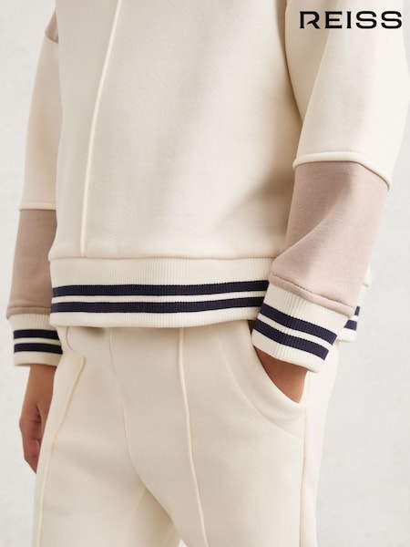 Reiss Neutral Pia 9-13 yrs Cotton-Blend Hoodie and Joggers Set (Y09723) | £71