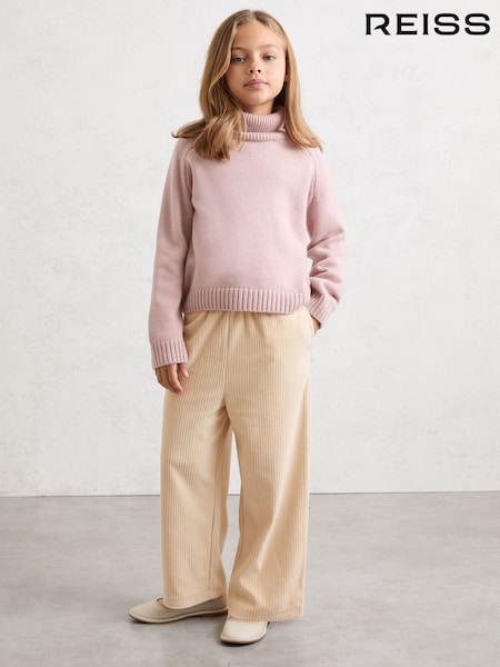 Reiss Neutral Charlie 3-9 yrs Corduroy Drawstring Trousers (Y09758) | £40
