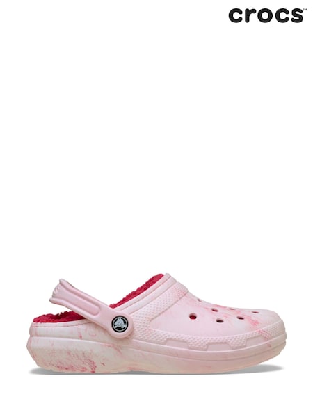 Crocs Pink Classic Lined Clogs (Y09793) | £65