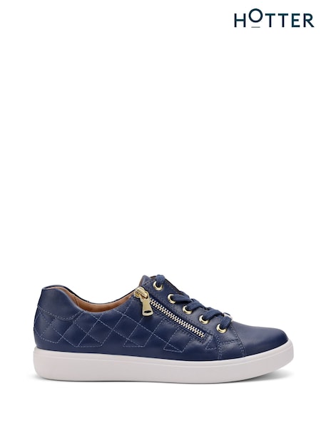 Hotter Blue Wide Fit Wonder Lace-Up Zip Shoes (Y10004) | £95