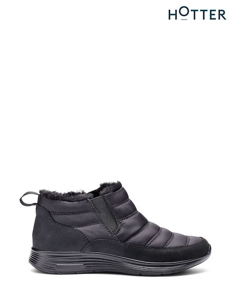 Hotter Black Regular Fit Frost Slip-On Boots (Y10017) | £89
